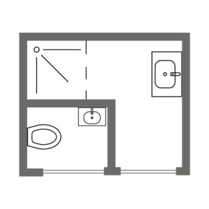 myCUBY bad toilet combi plattegrond