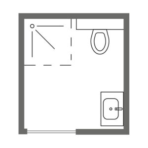 myCUBY badkamer met toilet plattegrond